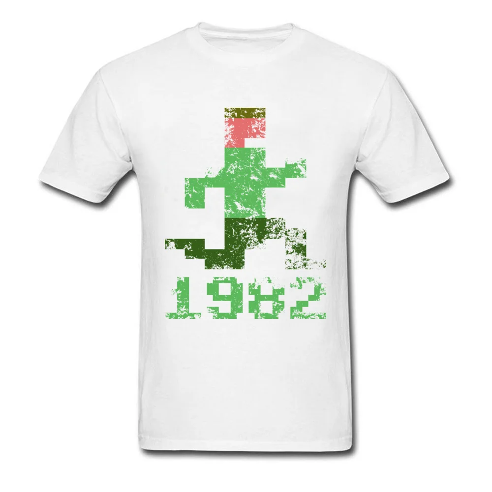 Short Sleeve Tops Shirts O Neck Pure Cotton Mens T-shirts Adventure Gaming 1982 Casual Clothing Shirt Faddish Drop Shipping Adventure Gaming 1982 white