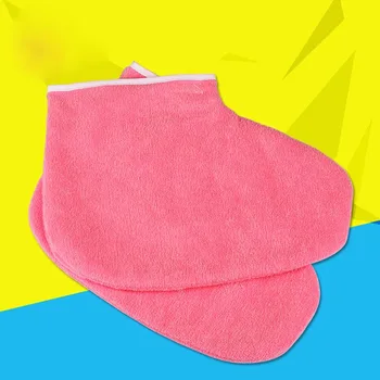 

droppshiping 1 Pair Wax Bath Socks Wax Booties Foot Spa Cover Thin Cotton Mittens Feet Hand Care Set MFJ99