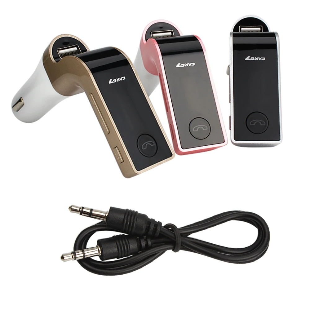 5 in 1 Handsfree Bluetooth Car Kit Aux SD USB Music Charger Voltage