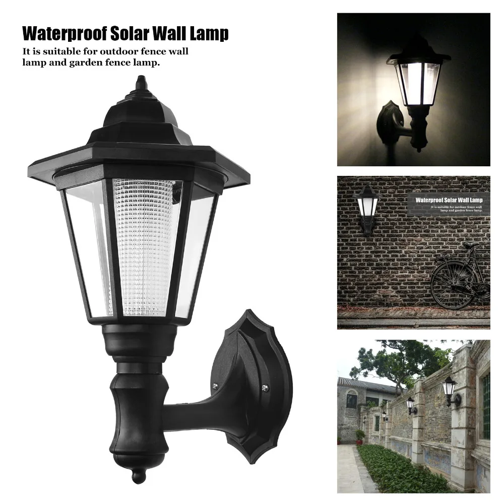 Lampara De Pared Llevada Impermeable Solar Hexagonal Blanco Fresco Blanco Caliente Auto On Off En La Noche Para El Paisaje Al Aire Libre Cerca Del Jardin Led Wall Lamp Wall Lampled Wall Aliexpress