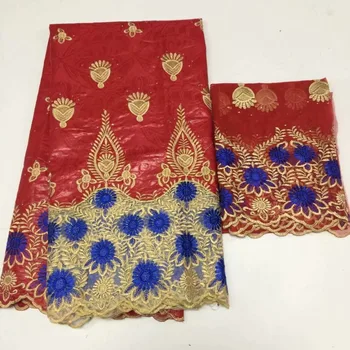 

Promotion 2018 Popular 5+2yards African Bazin Riche Getzner Fabric in Red Color Stones African Lace Fabric African Bazin Lace PB