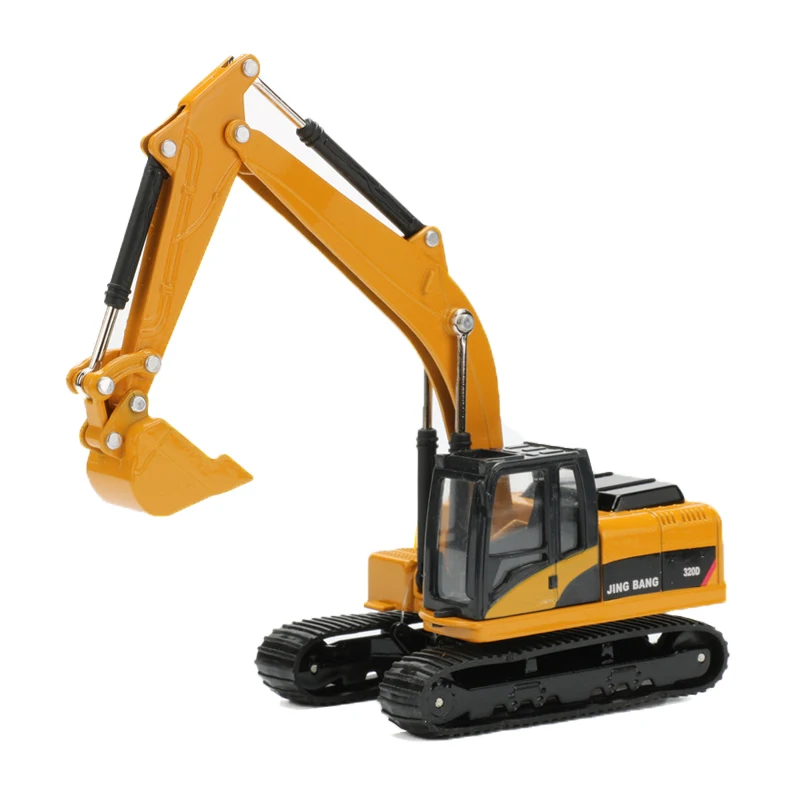

JINGBANG 1:60 Excavator Alloy Car Toy Digger Model Truck Engineering Vehicle Trucks Toys For Children Cars