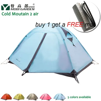 

Mobi Garden Cold Mountain 2AIR Update Version 2-people 3-season Camping Aluminum Pole Professional Double Layer Outdoor Tent