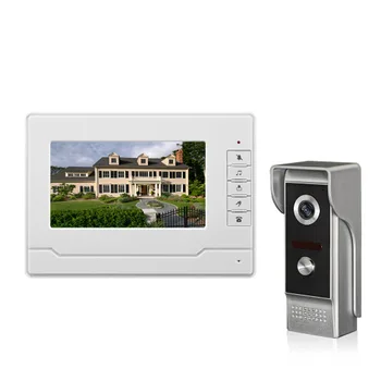 

Video Door Intercom 7''Inch Wired Video Door Phone Visual Video Intercom Doorbell Monitor Camera Kit For Home Security