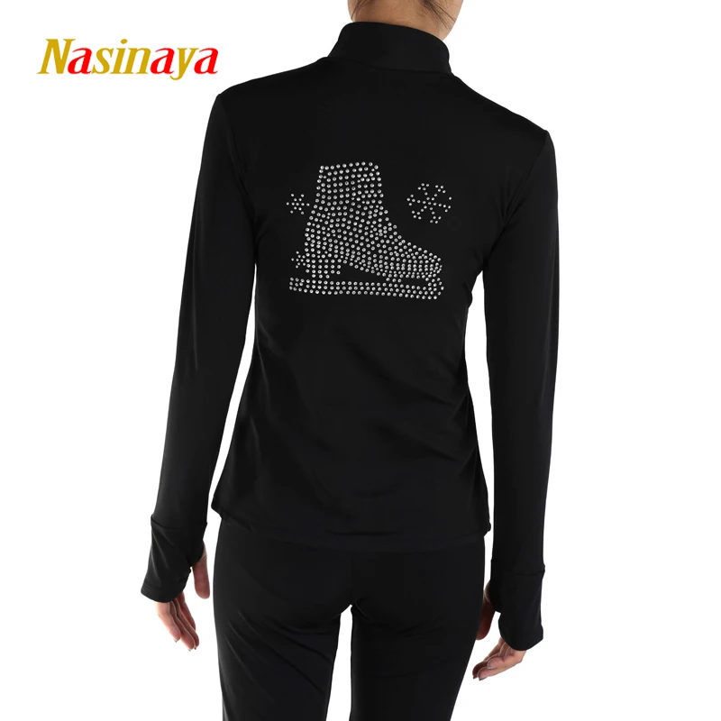 

Customized Figure Skating Jacket Zippered Tops for Girl Women Training Competition Patinaje Ice Skating Warm Fleece Gymnastic 27