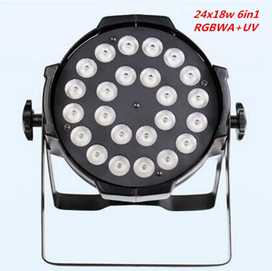

HOT!2pcs 24x18W LED Par Lights lamp rgbwa uv 6in1 led par light for dj and dmx