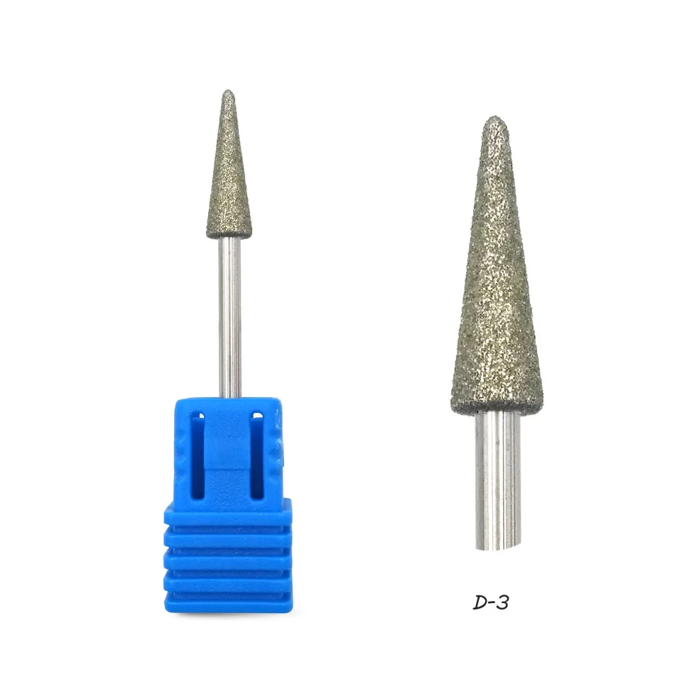 HYTOOS конусное алмазное сверло для ногтей 3/3" роторное сверло для маникюра фрезы для ногтей аксессуары для ногтей Красота Tools-D-3