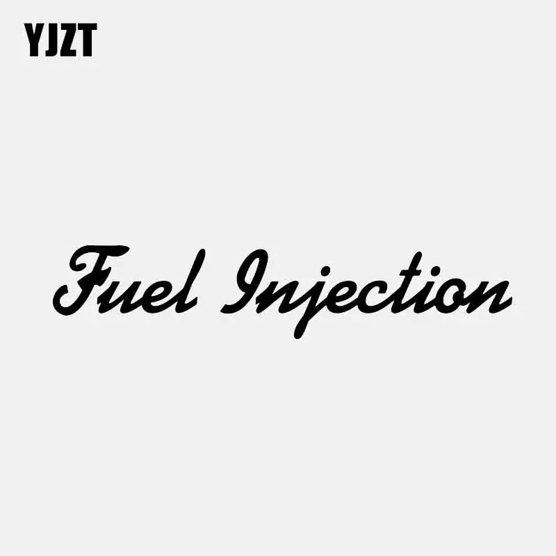 YJZT 15CM*3.1CM Fuel Injection Car Sticker Safety Vinyl Decal Black