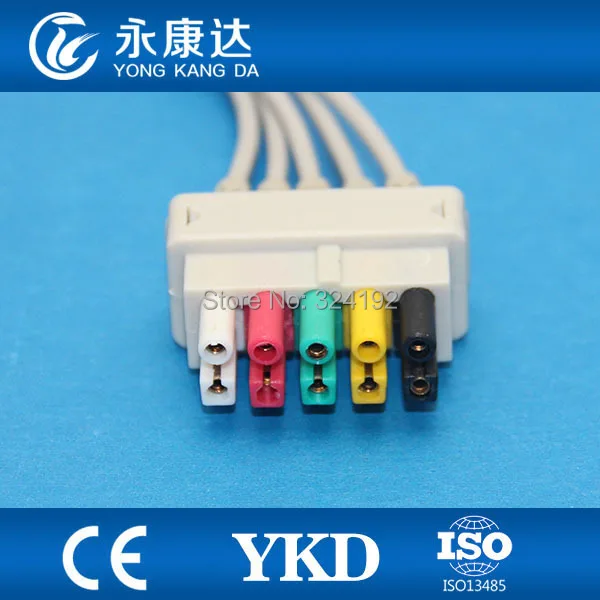 5 проводной кабель для ЭКГ с IEC зажим кабеля монитора Datex Ohmeda|cable for|cable ieccable ecg |