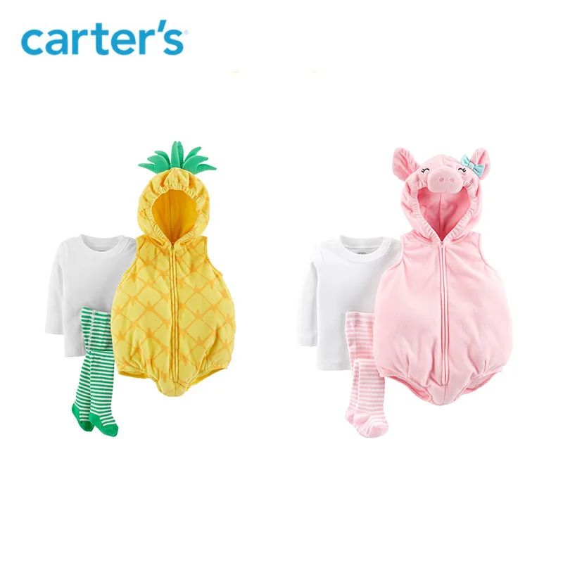 Carters детская одежда Хеллоуин милый комплект ананас с капюшоном для маленького