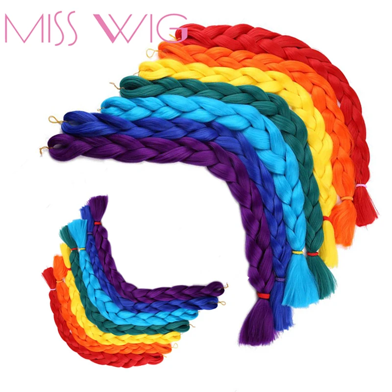 Miss Wig 82 inch 165g Synthetic Braiding Hair Jumbo braids Crochet Braids Hair Extensions Hairstyles Pure Color Miss Wig 82 inch 165g Synthetic Braiding Hair Jumbo braids Crochet Braids Hair Extensions Hairstyles Pure Color