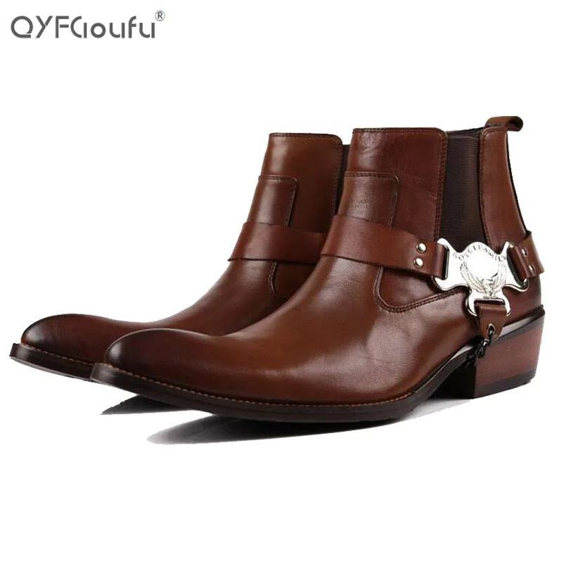 mens cuban heel ankle boots