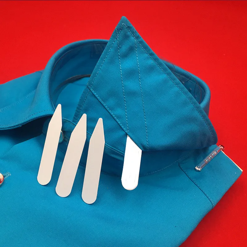 White Plastic Collar Stays for shirt garment accessory 100pcs 1.2 * 6 cm plastic collar stays