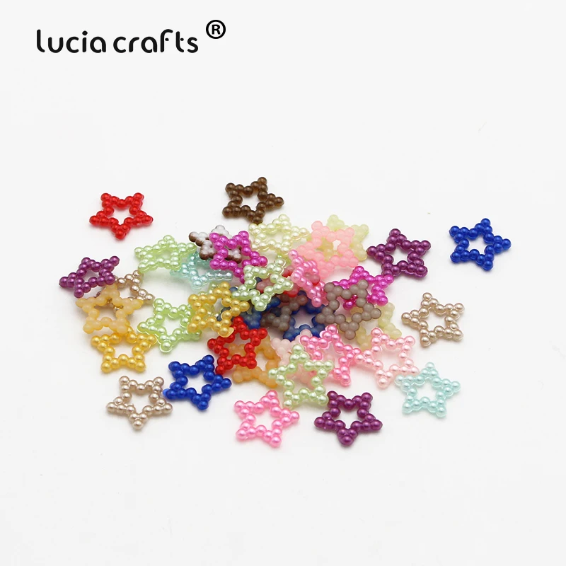 Lucia crafts 48 шт./лот 12 мм мульти вариант звезда имитация жемчуга DIY художественные украшения аксессуары F0411