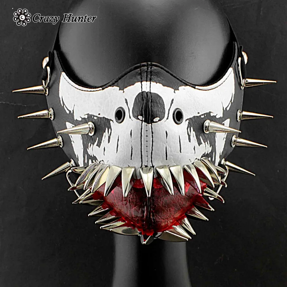 

Cool Vampire Spike Studded Biker Rock Mask Cosplay Steampunk Masquerade