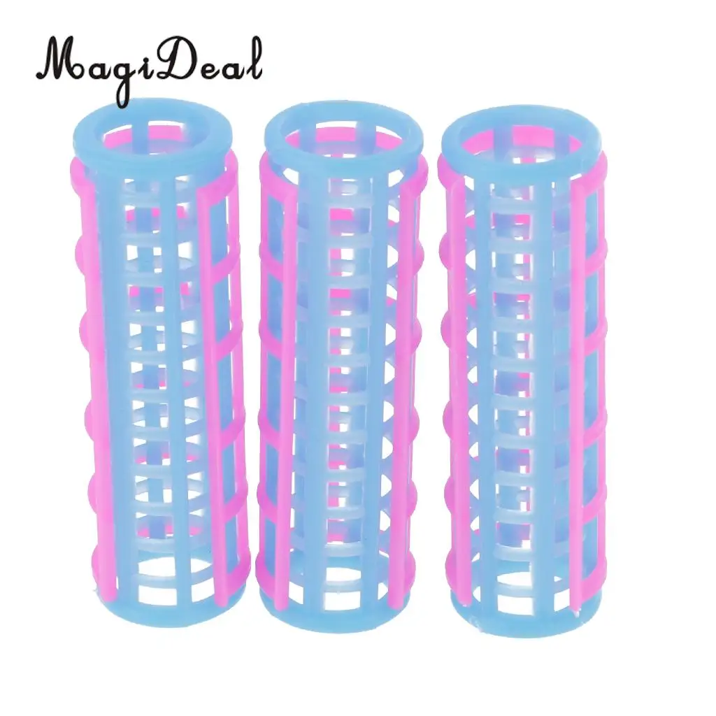 MagiDeal 10Pcs/Pack Plastic Hair Roller Curler for Dolls Make Up Accessories Dollhouse Decoration Girl Gift 2Colors