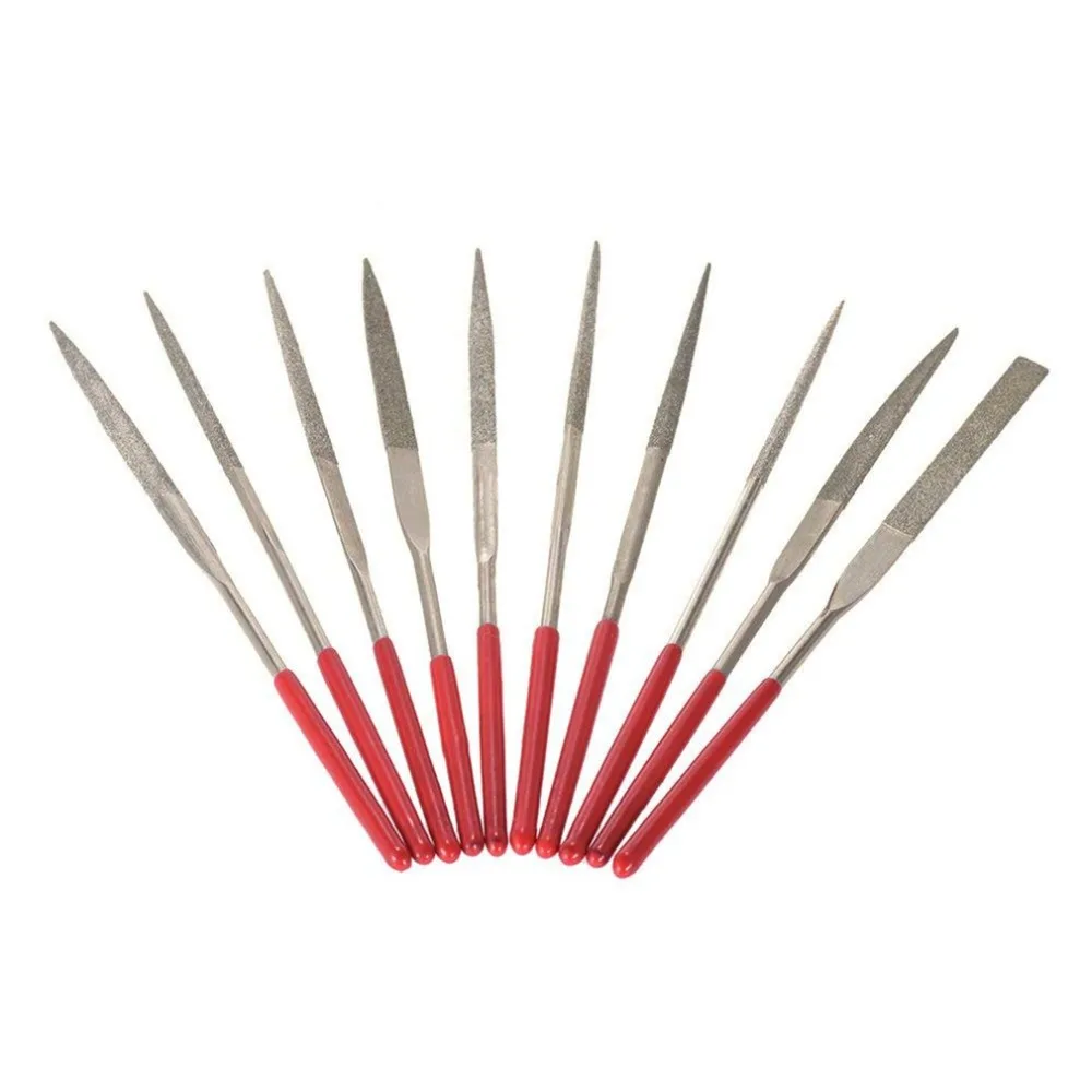 

10pcs 140mm Diamond Coated Needle File Set Hand Tools for Ceramic Glass Gem Stone Hobbies and Crafts