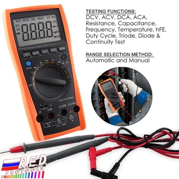 

Auto Manual Digital Multimeter Thermometer Voltmeter Tester Resistance AC DC Ohm +Dual-slope integrating A/D Converter System