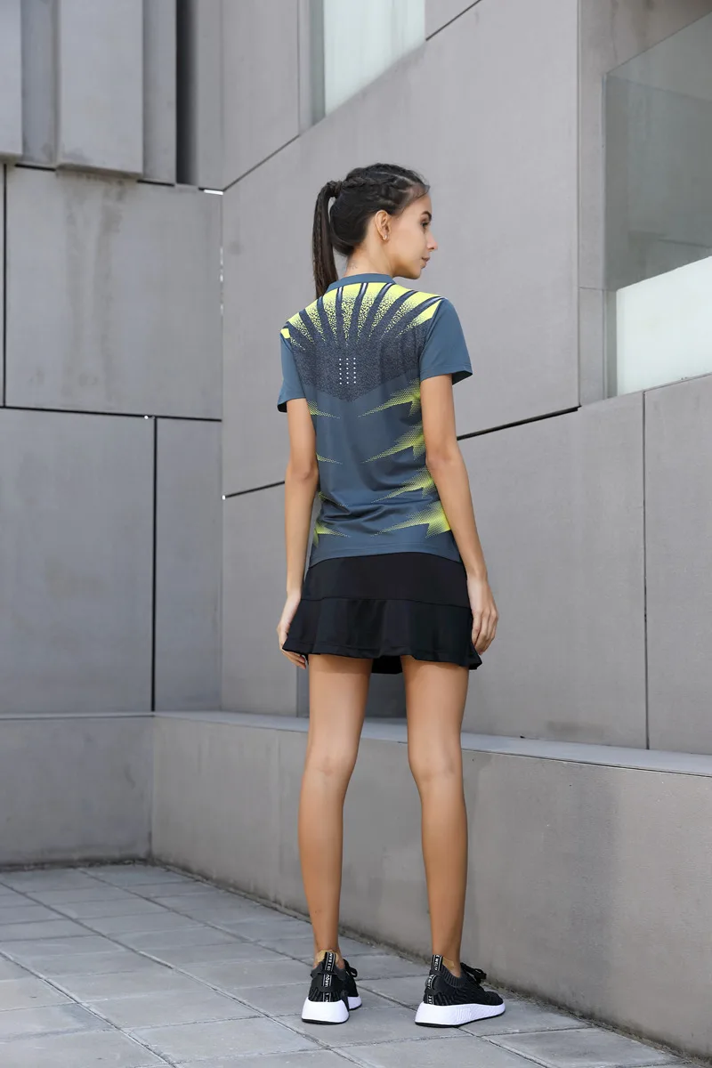 Entrenamiento de bádminton deportes shuttlecock camisa de secado rápido de verano de manga corta bádminton Bádminton Entrenamiento de bádminton deportes shuttlecock camisa de secado rápido de verano de manga corta bádminton Bádminton