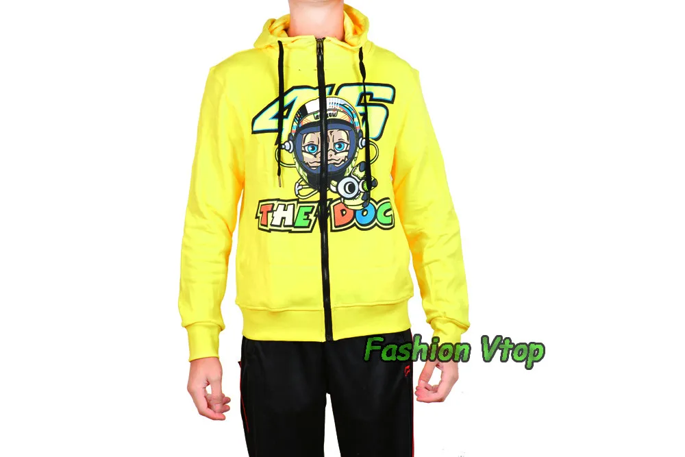 

Valentino Rossi VR46 Sweatshirts MOTO GP 46 The Doctor Fleece Hoodie
