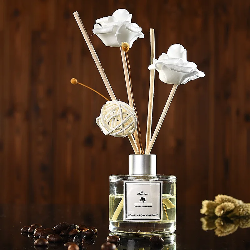

50ML Reed Diffuser Bottle With Sage Rattan Sticks and 50ml Ocean Scent Oil Incense Perfumed Set Flavoring for Home J013-01