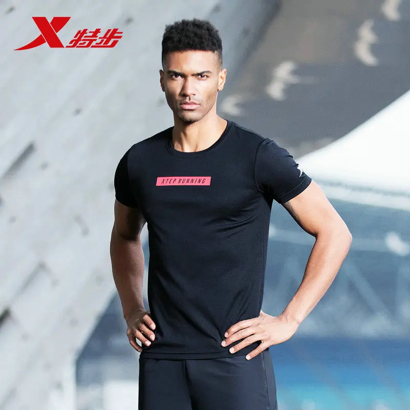 882229019208 Xtep men's short-sleeved running t shirt summer new light letters printed men's T shirt sports