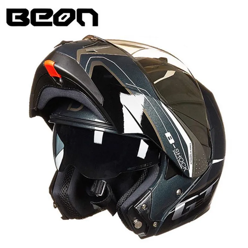 BEON модный мотоциклетный шлем с двойными линзами полный шлем для мотокросса флип-ап шлем антибликовый медленно работающий шлем ECE 700