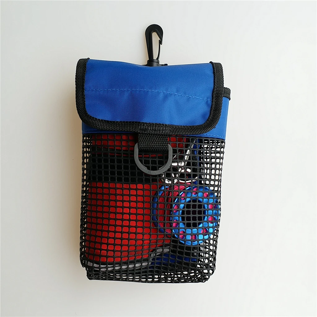 23 x 13 x 5 cm PVC+ Mesh+Nylon Scuba Diving Reel & SMB Safety Marker Buoy Gear Storage Mesh Gear Bag With D Ring