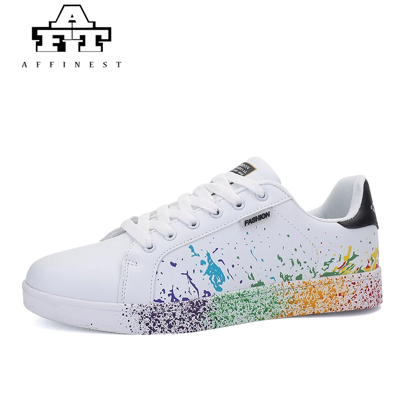 

AFFINEST Unisex Running Shoes For Man Women Walking Korean White Shoes Outdoor Sports Sneakers Lover Shoes Soft Flat Footwear