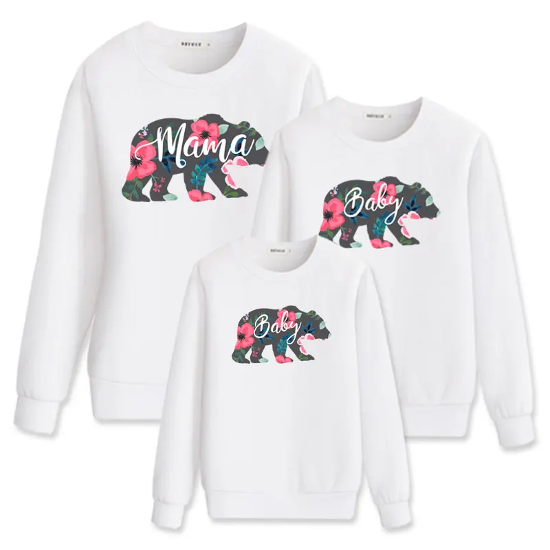 Одежда для мамы и дочки; одинаковые комплекты для всей семьи; свитер с цветочным принтом «Мама и я» для маленьких девочек; big sister nmd