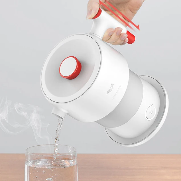 Xiaomi Mijia Deerma складной портативный чайник для воды с защитой от помех проводной чайник ручной Электрический колба для воды горшок 0.6л