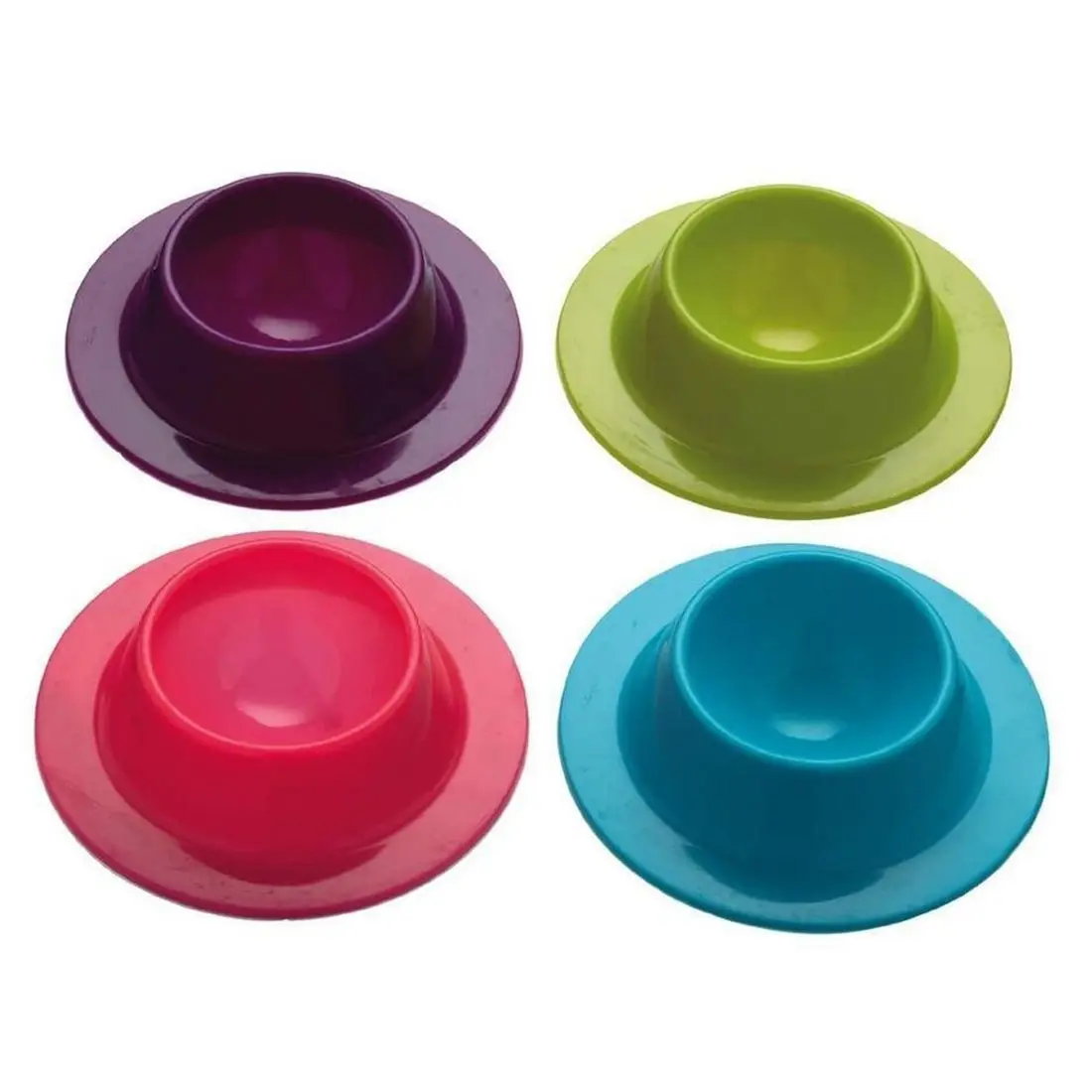Набор из 4 силиконовых чашек для яиц цвета работает Кухня Силиконовые баклажаны случайный цвет - Цвет: random