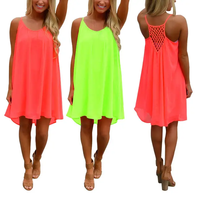 neon beach dress
