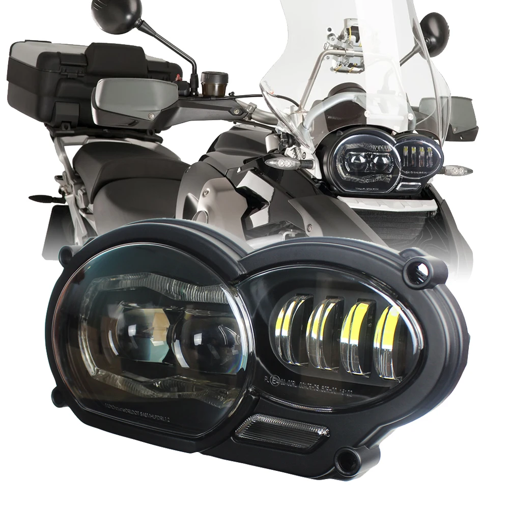 

For BMW R1200GS R 1200 GS ADV R1200GS LC 2004-2012 Motor Bike 2018 LED Headlight ( fit Oil Cooler)