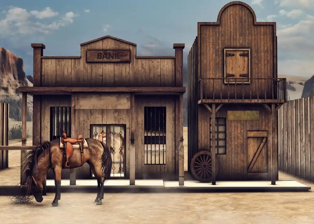 8x12 FT Western Vinyl Photography Backdrop,Image Art of Cowboy Riding Horse Towards Sunset in Wild West Desert Hero Background for Photo Backdrop Baby Newborn Photo Studio Props