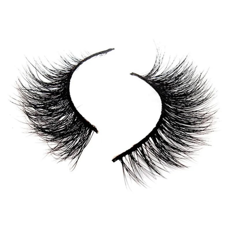 

New 1Pair 100% 3D Real Mink Hair Natural Thick Makeup Eye Lashes False Eyelashes women Beauty Fiber Handmade Eyelashes 04.18