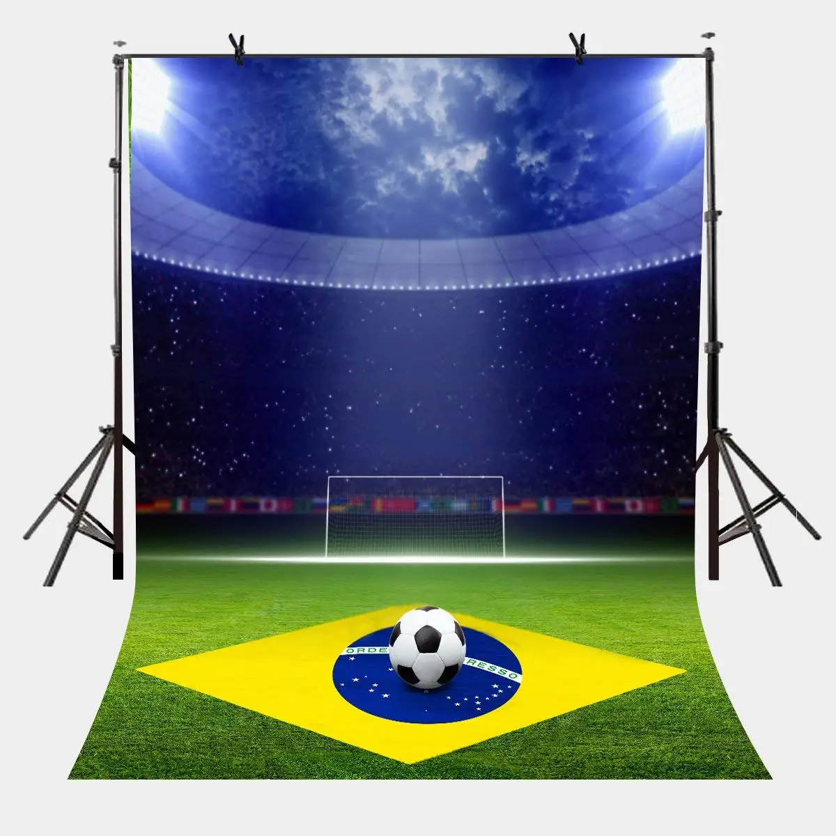 

5x7ft Backdrop Bright Football Field Photography Background Studio Props