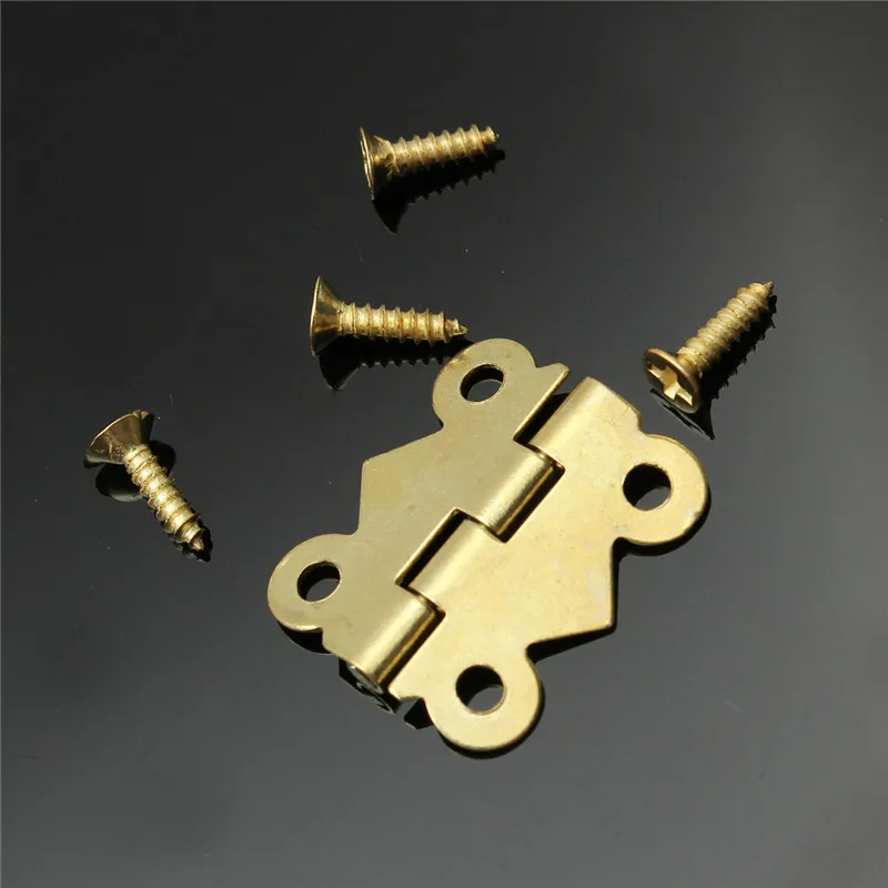 mtgather 10pcs gold mini butterfly door hinges cabinet drawer