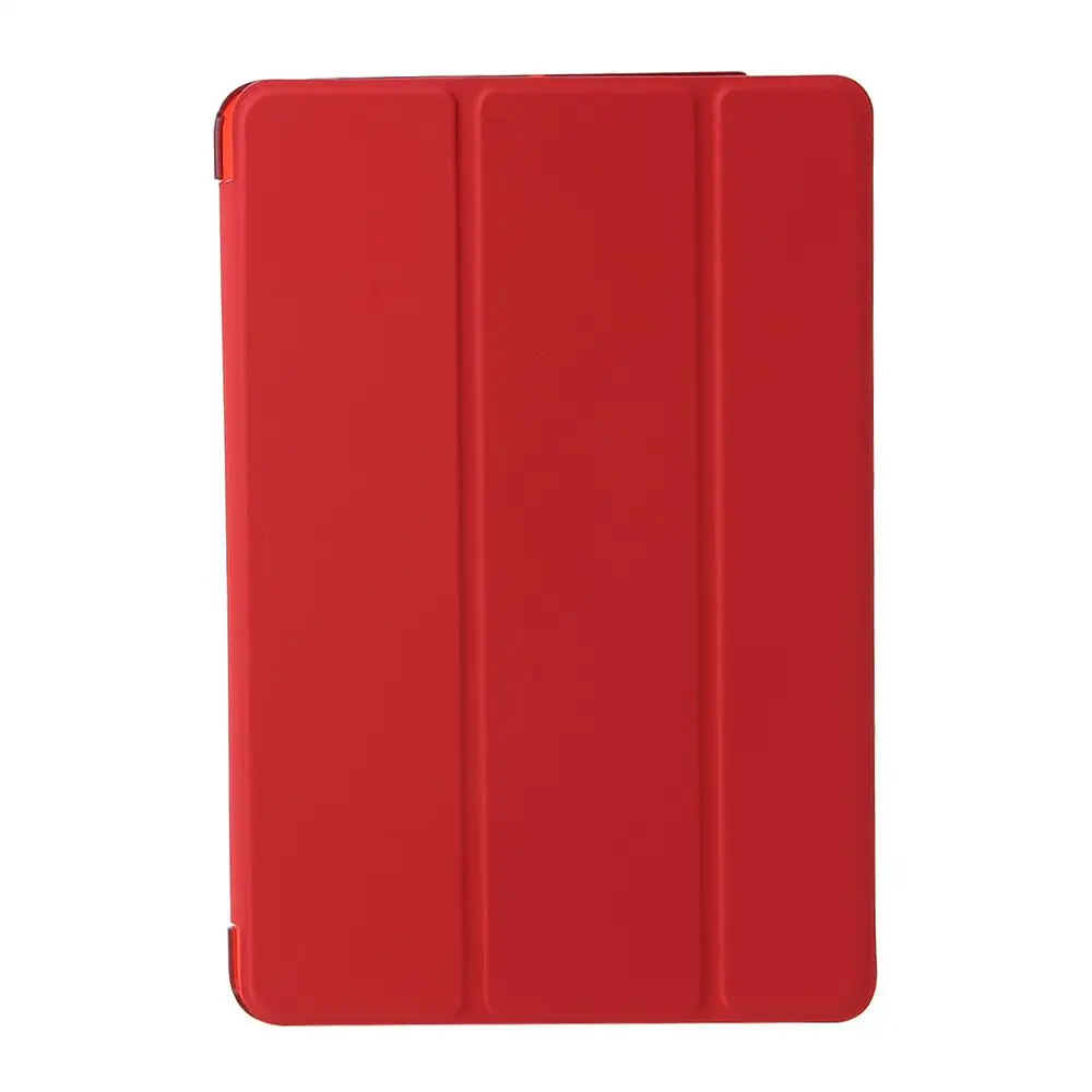 Чехол из искусственной кожи для iPad mini 4, тонкий прозрачный чехол с откидной крышкой для Apple iPad mini 4, чехол с подставкой для автоматического сна/пробуждения - Цвет: Красный