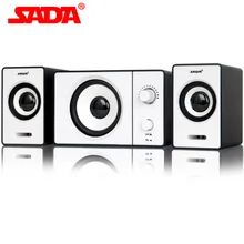 SADA D-200D качество сочетание мультимедиа объемный сабвуфер стерео бас USB динамик s для ПК компьютер Ноутбук