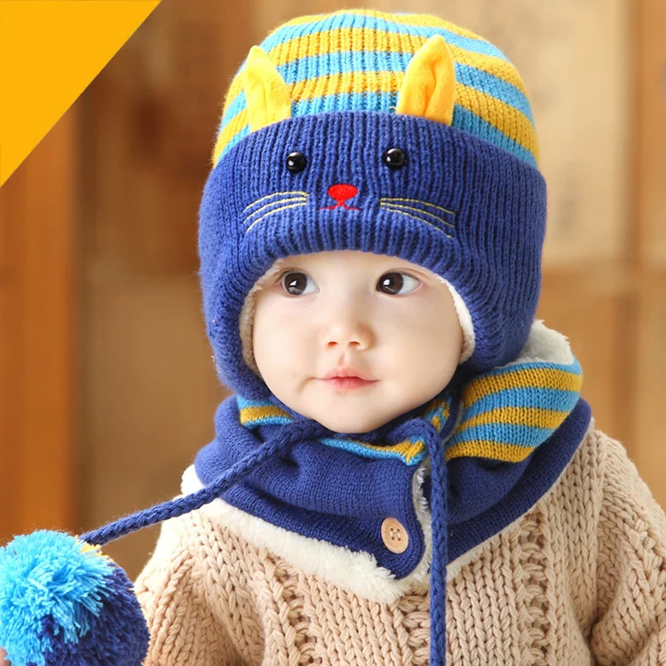 6 Colors Baby Knit Hat / Scarf/ Gloves 3 Sets 6 Month Age 4 Kids