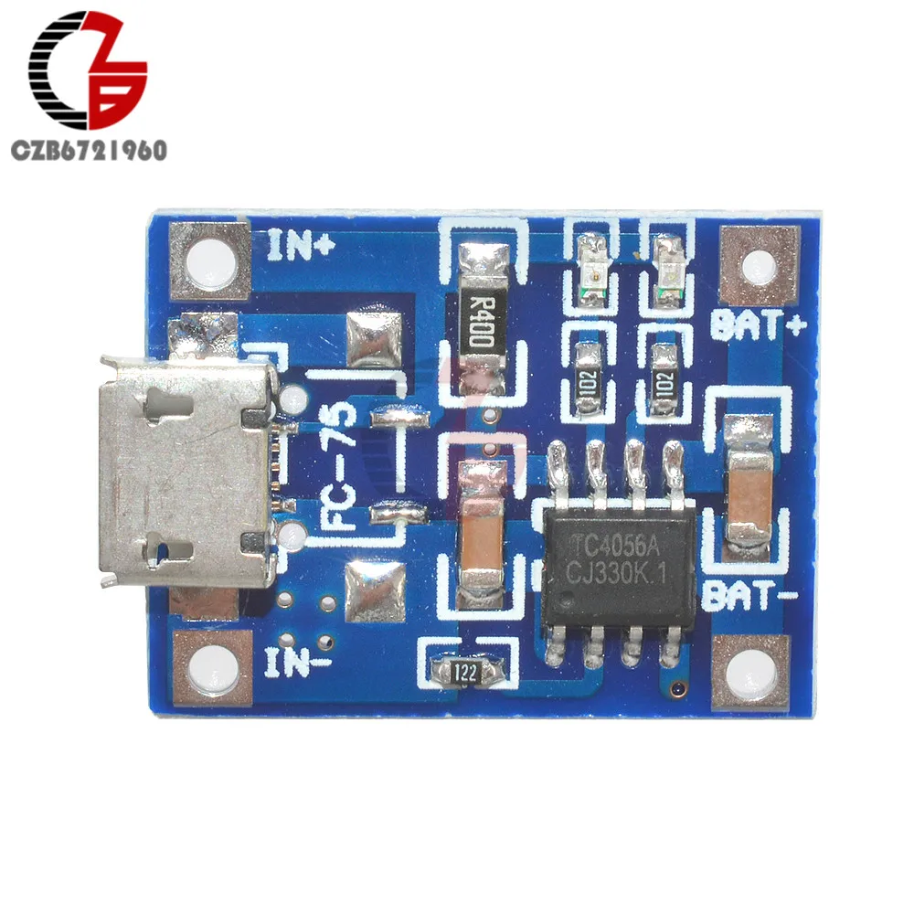 5 шт. TP4056 Micro USB в 1A 18650 плата зарядного устройства для литиевой батареи