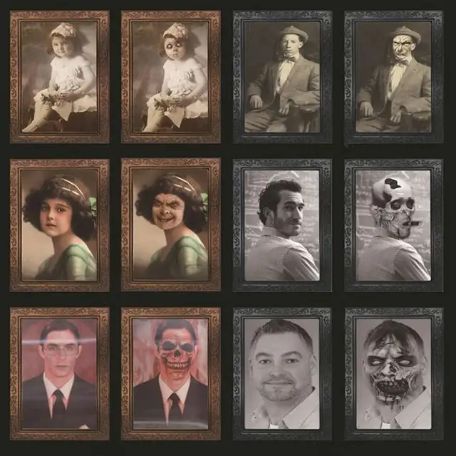 28x22cm Horror 3d Changing Face Picture Frame Haunted House Prop
