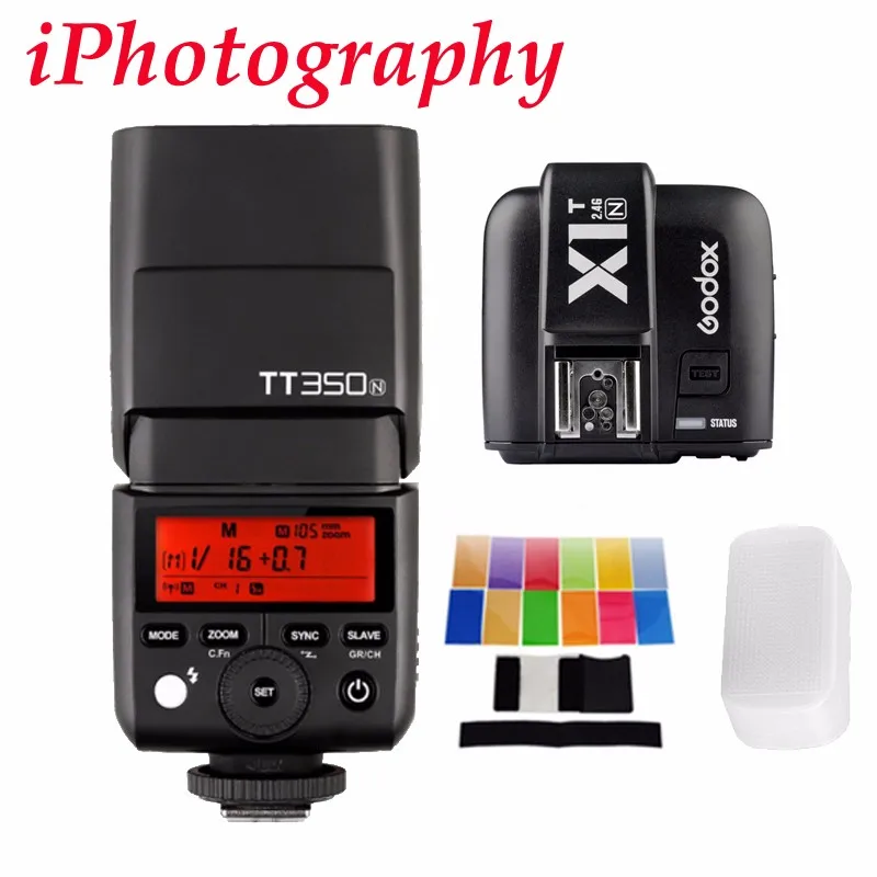 Godox ワイヤレスフラッシュtt350n,2.4g hss 1/8000s gn36 ttl,nikon d750 d7000 d7100