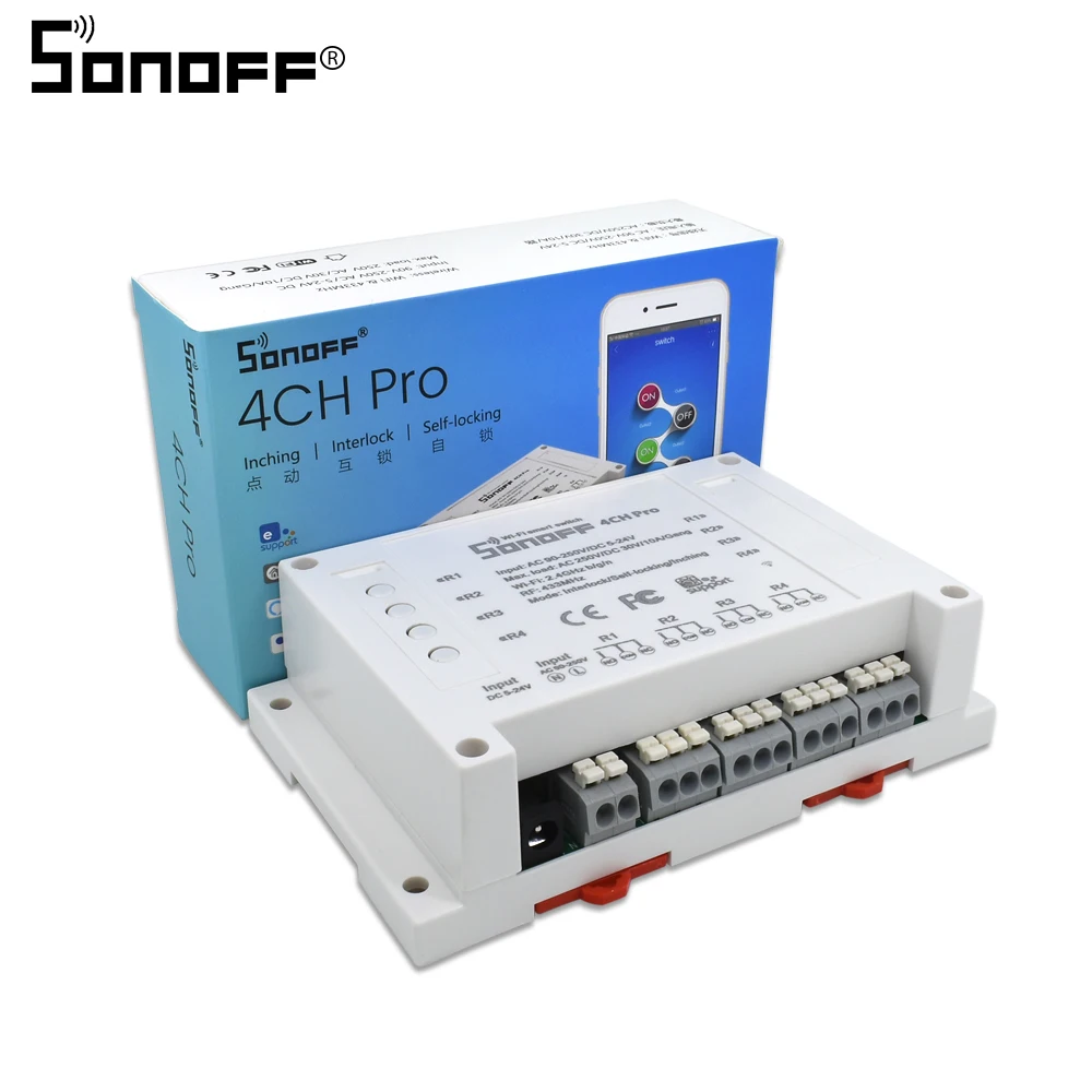 Sonoff 4ch Pro Беспроводной многоканальный Wi Fi свет Дистанционное управление