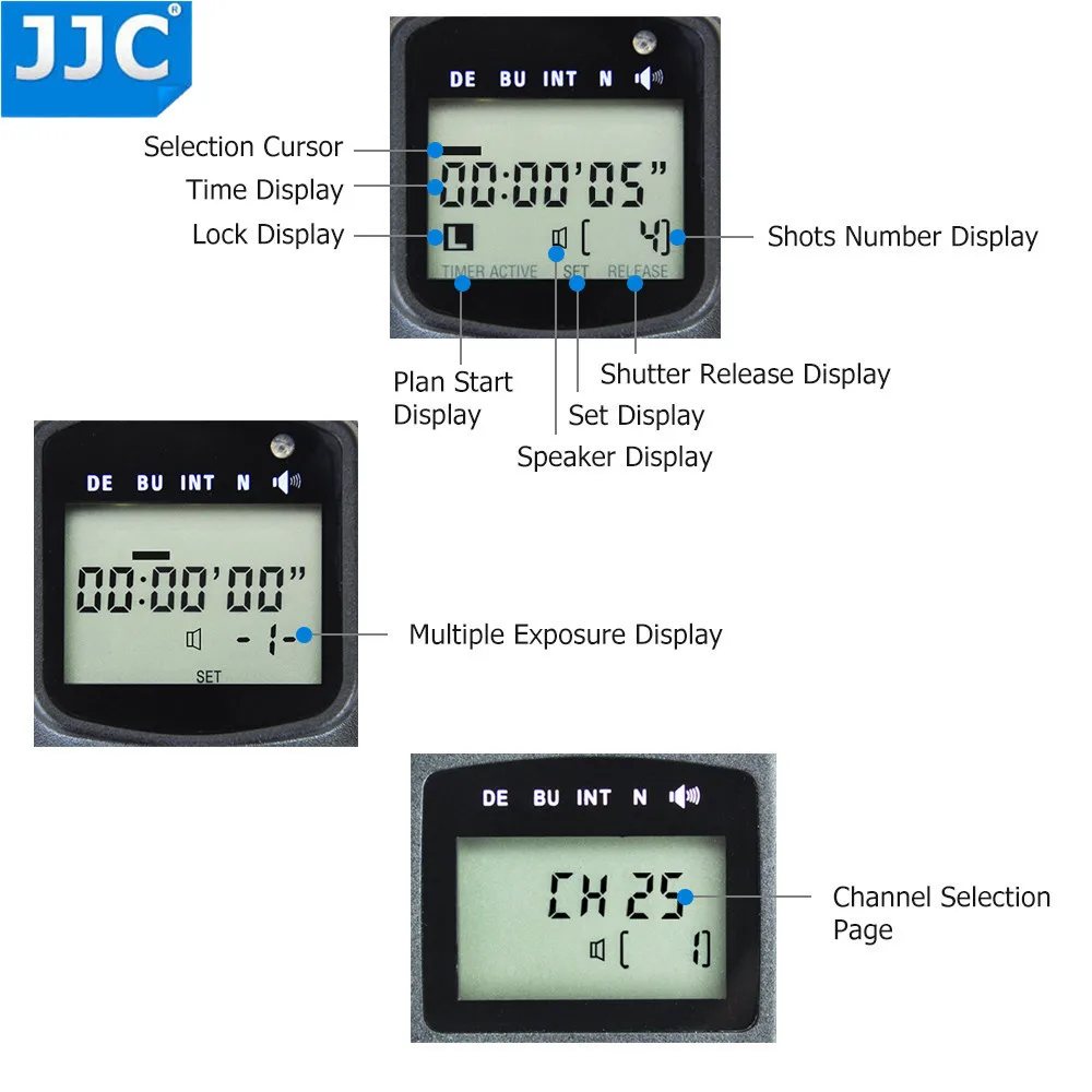 JJC DSLR 100M Transmitter 2.4GHz 56 ChannelsRF Wireless Timer Remote Control for NIKON Z9 D7500 D7200 D5100 P7800 D5300 D5200