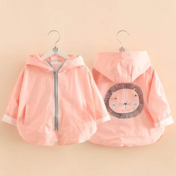 

Toddler cartoon tiger print jacket batwing sleeve hooded tops children cute animal kid parka for baby autumn clothes windbreaker