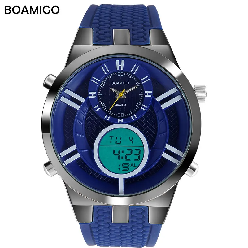 Men Sport Watches Boamigo Brand Fashion Quartz Watches Analog Digital