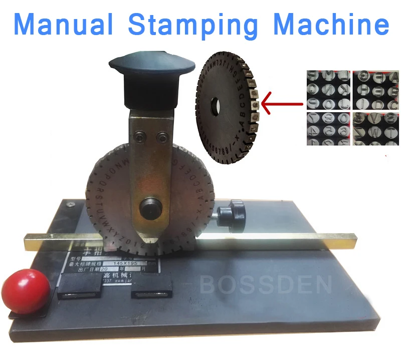 BOSSDEN Manual Stamping Machine Hand Signage Machine Manual Marking
