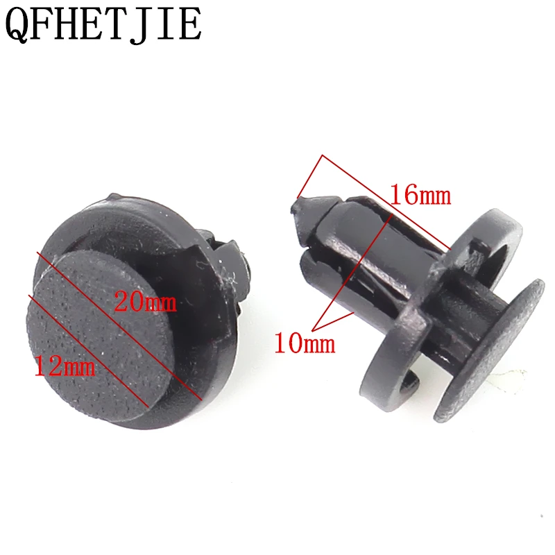 

QFHETJIE 200pcs 10mm Automotive fasteners Universal Purpose Plastic Expansion Rivets Car Decoration Folder Door Push-Type Clips